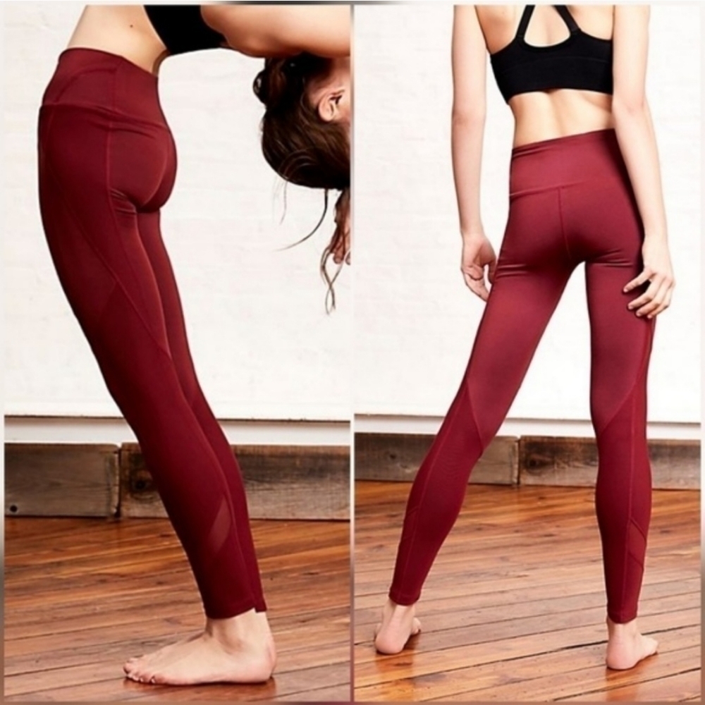 Free People Movement Wine Mesh Lira Leggings